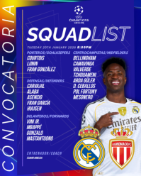 Azul Football Squad Announcement Instagram Portrait Template