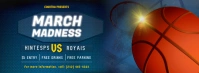 Blue March Madness Basketball Facebook Cover template