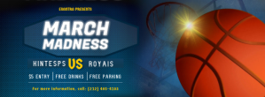 Blue March Madness Basketball Facebook Cover template