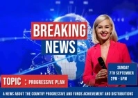 Blue Maximalist "spookyvibes(perfect For News, Announcements, Conferences, Events, Or Media Updates) Postal template