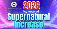 Blue Maximalist 2026: My Year Of Supernatural Increase Facebook Event Cover template