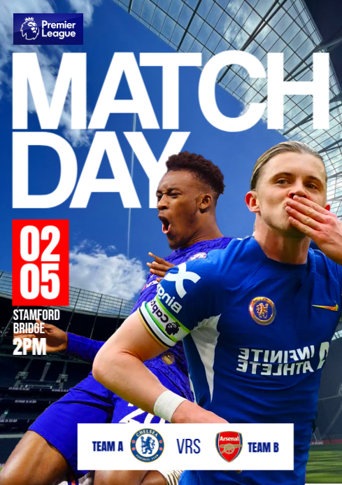 Football Match Announcement A4 Template | PosterMyWall