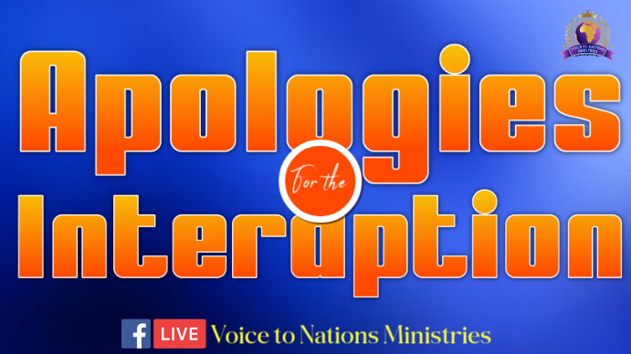 Blue Maximalist Apologies For The Interruption Digital Display (16:9) template