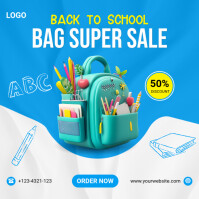 Azul Back to School Sale Instagram Post Template