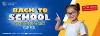 Blue Maximalist Back To School Facebook Cover template