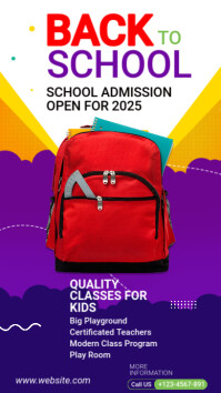 Blue Maximalist Back To School  Instagram Story template