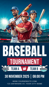 Blue Maximalist Baseball Instagram Story template