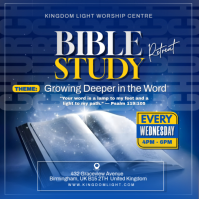 Blue Maximalist Bible Study Retreat Square (1:1) template