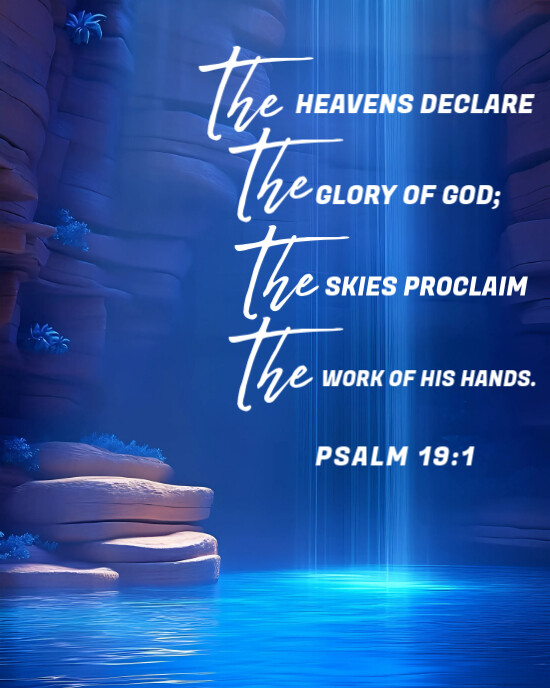 Blue Maximalist Bible Verses  Instagram Portrait template