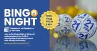 Blue Maximalist Bingo Night Event Facebook Shared Image template