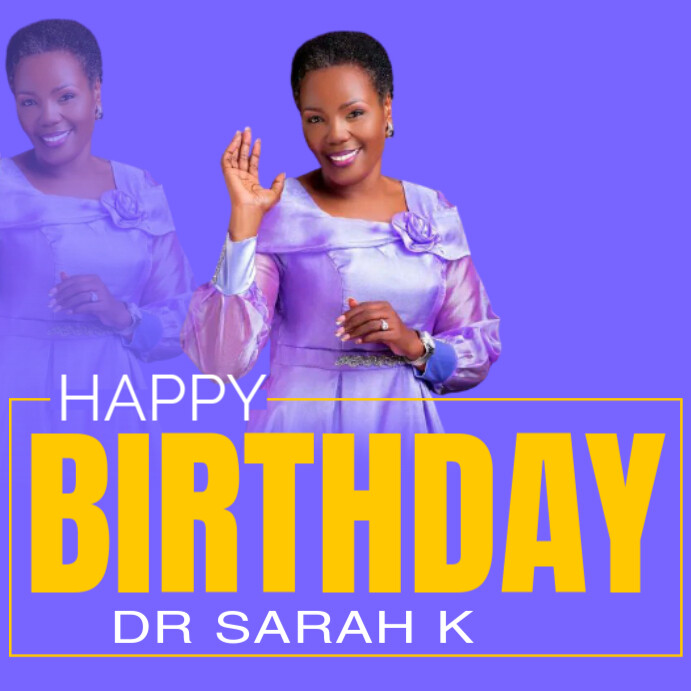 Blue Maximalist Birthday Instagram Post template