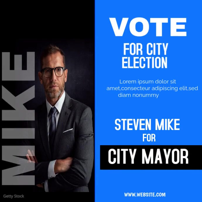 Copy of Blue Maximalist Black Voting Election Flyer Instagram Post ...