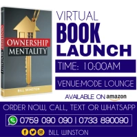Blue Maximalist Book Launch Instagram Post template