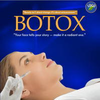 Blue Maximalist Botox Instagram Post template