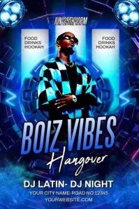 Blue Maximalist Boys Vibes Banner 4' × 6' template