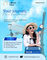 Blue Maximalist Business  Flyer (us Letter) template