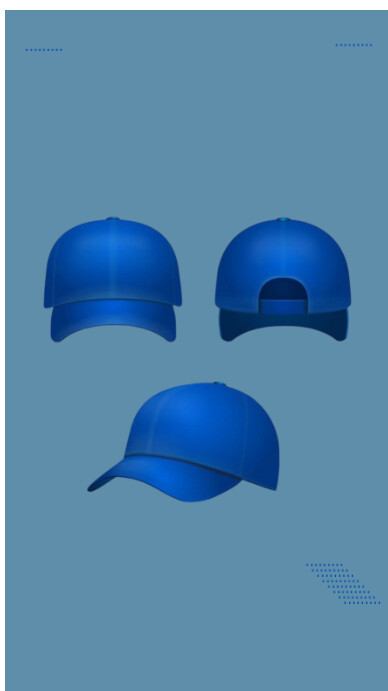 Blue Maximalist Caps Mockups  Instagram Story Instagram-verhaal template