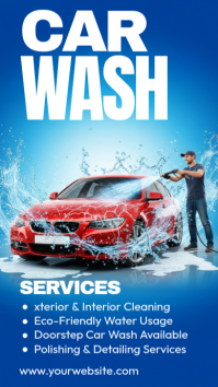 Blue Maximalist Car Wash Instagram Story template