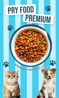 Blue Maximalist Cat Food Pet Us Legal template