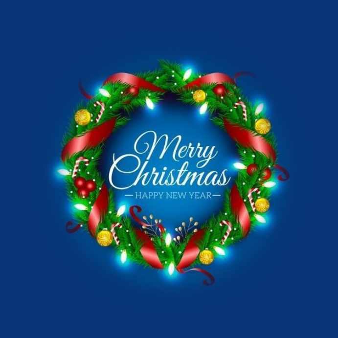 Blue Maximalist Christmas Template Happy New Year Instagram Post ...