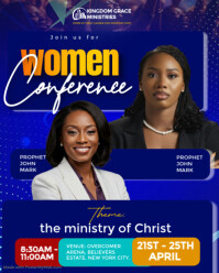 Blue Maximalist Church Flyers  Instagram Portrait template