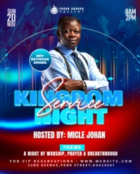 Blue Maximalist Church Kingdom Night Service Instagram Portrait template