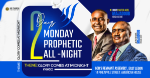Blue Prophetic All-Night Event Facebook Shared Image Template