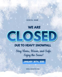 Blue Maximalist Closed For Winter Instagram Portrait template