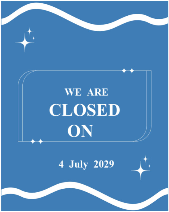 Closure Announcement Template | PosterMyWall