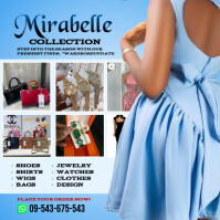 Blue Maximalist Clothing And Accessories Promotion Template Instagram Post