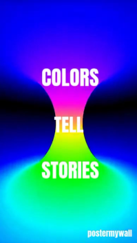 Blue Maximalist Colours Tell Stories – Abstract Color Flow Video Digital Display (9:16) template