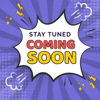 Blue Maximalist Comic Coming Soon Announcement  Instagram Post template