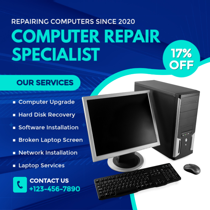 Computer Repair Services Template | PosterMyWall
