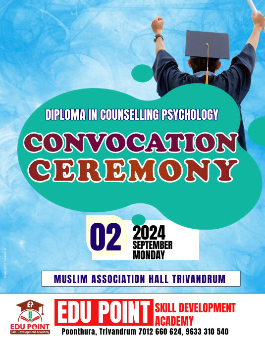 Blue Maximalist Convocation Flyer (us Letter) Template | PosterMyWall