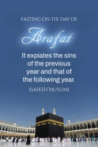 Blue Maximalist Day Of Arafah Pinterest Graphic template