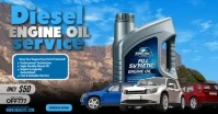 Blue Maximalist Diesel Engine Oil Facebook Shared Image template