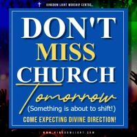 Blue Maximalist Dont Miss Church   Square (1:1) template