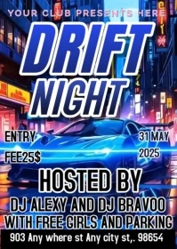 Blue Maximalist Drift Night A6 template