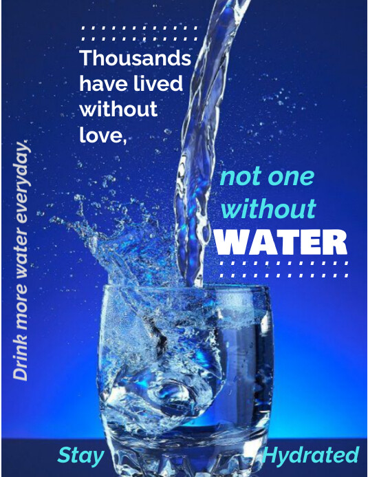 Hydration Awareness Posters Template | PosterMyWall