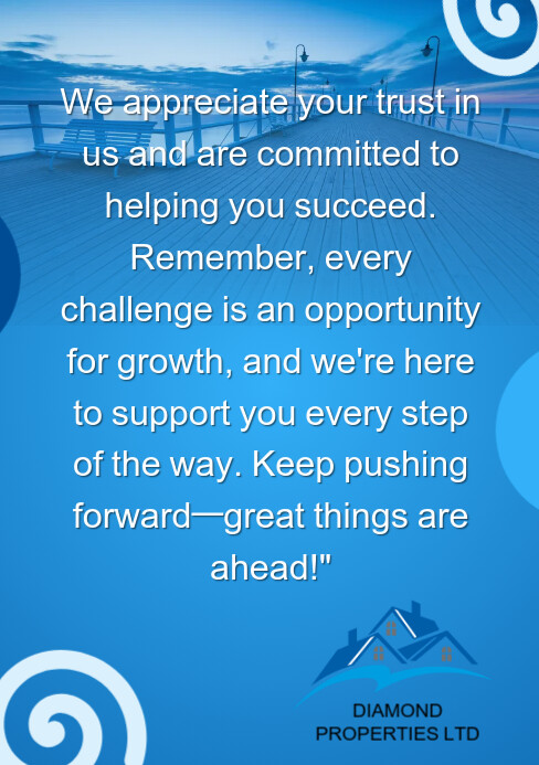 Blue Maximalist Encouraging Message To Clients  A5 template