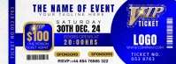 Blue Maximalist Event Ticket Facebook Cover P template