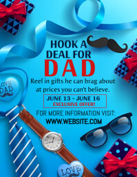 Blauw Father's Day Sale Flyer Template