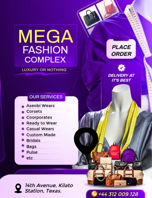 Blue Fashion Services Flyers Template | PosterMyWall