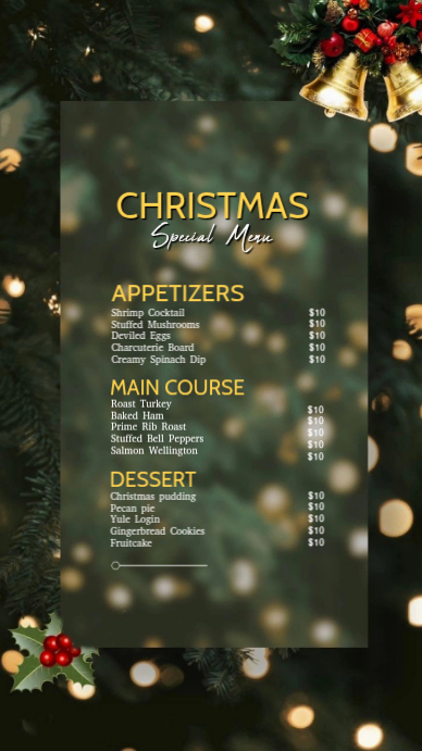 Blue Maximalist Food Menu  Whatsapp Status template