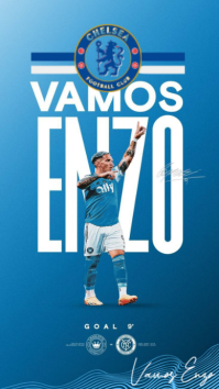 Blue Maximalist Football Club Chelsea Baground Blue And White  Instagram Story template