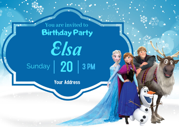 Blue Maximalist Frozen A6 template