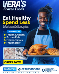 Blue Maximalist Frozen Food Sale Template Instagram Portrait