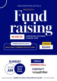 Blue Maximalist Fund Raising A3 template