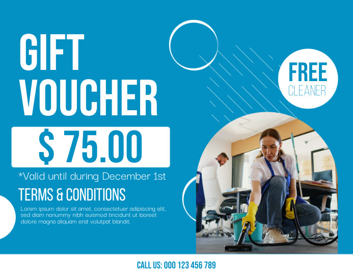 Copy of Blue Maximalist Gift Voucher Flyer (us Letter | PosterMyWall