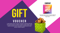 Blue Maximalist Gift Voucher Twitter Post Wpis na Twittera template